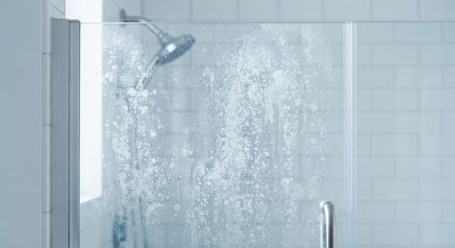 Cloudy shower glass spots