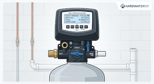 Softener control head