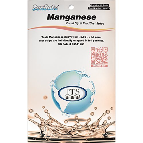 Industrial Test Systems 481012 SenSafe Manganese Water Test Strip Kit, 12 Tests