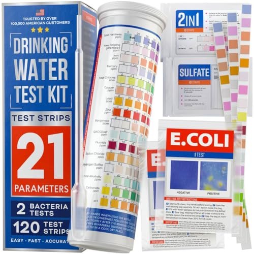 Bestprod All-New 21-in-1 Drinking Water Testing Kit Strips, Home Tap and Well Water Test Kit