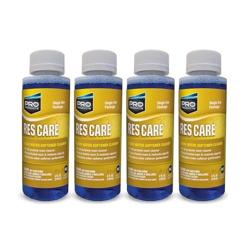 Pro Products Res Care Liquid Water Softener Cleaner, 4 Ounce Bottle, 4-Pack