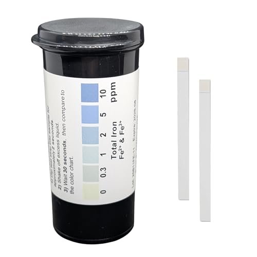 Bartovation Total Dissolved Iron Test Strips, 0-10 ppm, 25-Pack